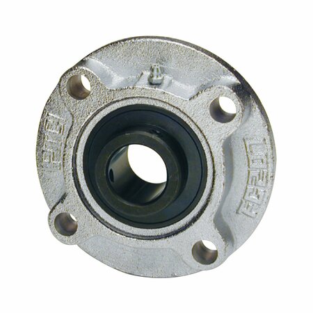 IPTCI Piloted Flange Ball Brg Unit, 1.375 in Bore, Nickel Plated Hsg, Black Oxide Insert, Set Screw Lock BUCNPFC207-22